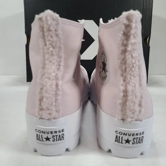 Converse CTAS Lugged Hi Barely Rose White Chunky High Top Sneaker Women Size 9.5 - Picture 5 of 12